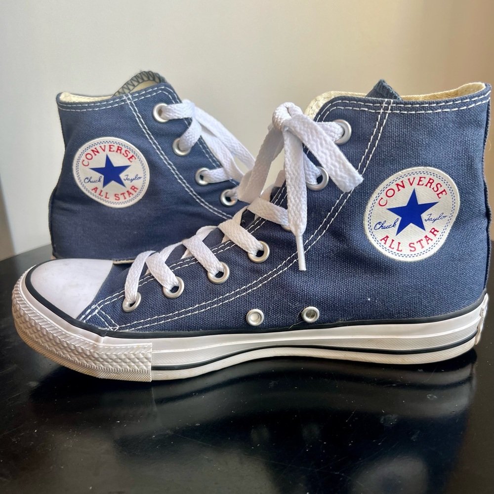 Women's Size 7 Converse Chuck Taylor All Star Blue High Tops